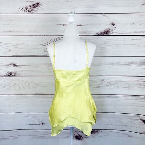 TO THE MAX Canary Yellow Retro Silky 90’s Top Sz 8 - Picture 3 of 7